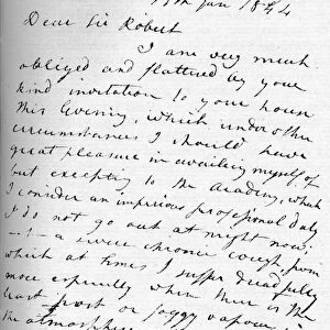 A letter from William Etty, 17 January 1844 (1904). Artist: William Etty