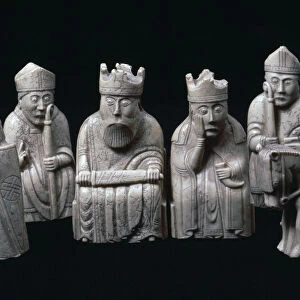 The Lewis Chessmen, (Norwegian?), c1150-c1200
