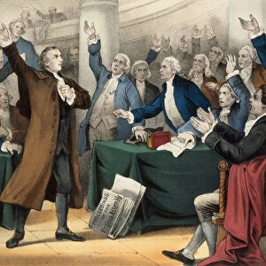 Give Me Liberty or Give Me Death!-Patrick Henry delivering his great speech on the Rights
