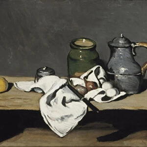Still life with kettle, 1867-1869. Artist: Cezanne, Paul (1839-1906)