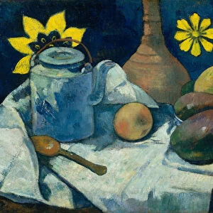 Still Life with Teapot and Fruit, 1896. Creator: Paul Gauguin