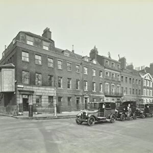 Line of taxis, Abingdon Street, Westminster, London, 1933