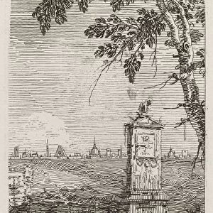 The Little Monument [left], c. 1735 / 1746. Creator: Canaletto