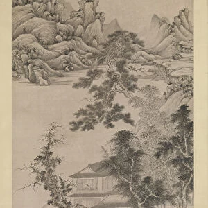 Lofty Scholar among Streams and Mountains, in the manner of Juran, late 17th century