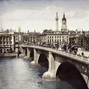 London Bridge, City of London, 1911. Artist: Pictorial Agency