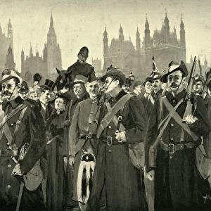 Londons Response - The City Imperial Volunteers Crossing Westminster Bridge, 1900