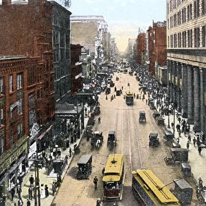 Looking east along Market Street from City Hall, Philadelphia, Pennsylvania, USA, c1900s