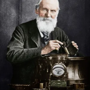 Lord Kelvin, Scottish mathematician and physicist, with his compass, 1902. Artist: James Craig Annan