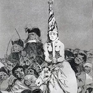 Los Caprichos, series of etchings by Francisco de Goya (1746-1828), plate 24: No hubo remedio