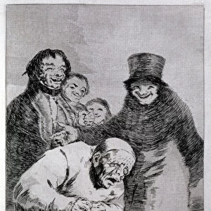 Los Caprichos, series of etchings by Francisco de Goya (1746-1828), plate 30: Por