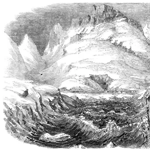 Loss of the Schooner "Archus", loaded with Silver-Lead Ore, on the Coast of Greenland, 1856. Creator: Unknown. Loss of the Schooner "Archus", loaded with Silver-Lead Ore, on the Coast of Greenland, 1856. Creator: Unknown
