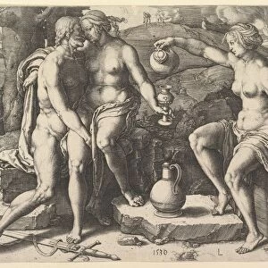 Lot and His Daughters, 1530. Creator: Lucas van Leyden