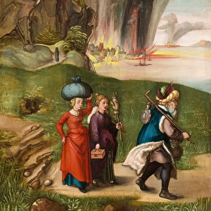 Lot and His Daughters [reverse], c. 1496/1499. Creator: Albrecht Durer
