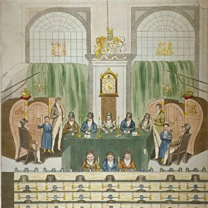 Lottery draw, Coopers Hall, City of London, 1803. Artist: W Charles