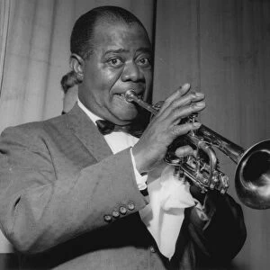 Louis Armstrong on stage on Day 2, Finsbury Park Astoria, London, 1962. Creator: Brian Foskett