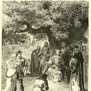 Louis IX, Dispensing Justice in the Forest of Vincennes, (13th century), 1890. Creator: Unknown