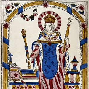 Louis IX, King of France, in his coronation robes, 1226 (19th century)