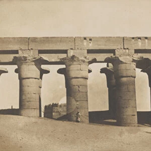 Louqsor, grande colonnade du palais, 1849-51. Creator: Maxime du Camp