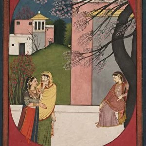 The Lovelorn Heroine, from a Sat Sai of Bihari, 1780-90. Creator: Unknown