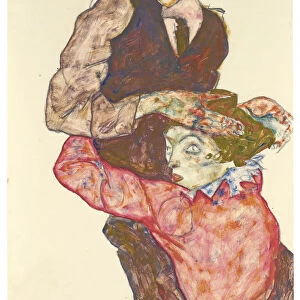 Two lovers (Self Portrait With Wally), 1914-1915. Artist: Schiele, Egon (1890-1918)