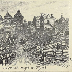 Lubyanoi Rynok (Wood market) at the Truba (Trubnaya Square) in Moscow, Early 1920s