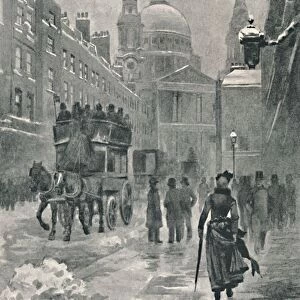 Ludgate Hill on a Winters Morning, 1891. Artist: William Luker