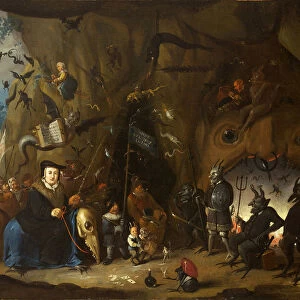 Luther in Hell. Artist: Heemskerk, Egbert van, the Younger (1676-1744)
