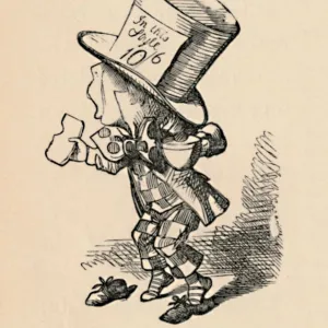 The Mad Hatter in Court, 1889. Artist: John Tenniel