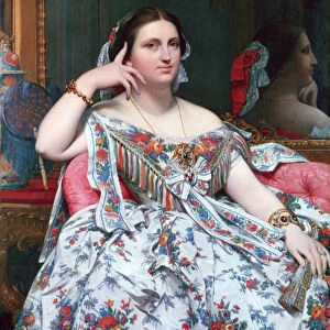 Madame Moitessier, 1856. Artist: Jean-Auguste-Dominique Ingres