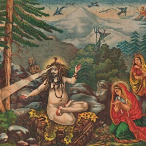 Madan-Bhasma (Shiva Turns Kama to Ashes), 1890. Creator: Unknown