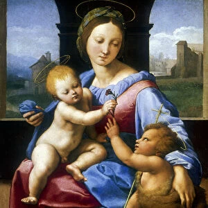 The Madonna and Child with the Infant Baptist ( The Garvagh Madonna ), c1509-1510. Artist: Raphael