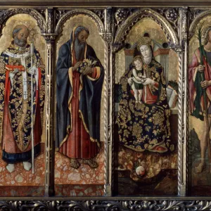 Madonna and Child with Saints (polyptych, five separate panels), c1480. Artist: Vittore Crivelli