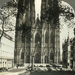 The Magnificent Facade and Towers (512 Feet) of the Cathedral of Cologne, Germany, c1930s