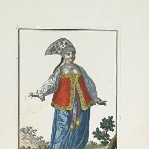 A Maiden from Kaluga in Festive Dress. Artist: Georgi, Johann Gottlieb (1729-1802)
