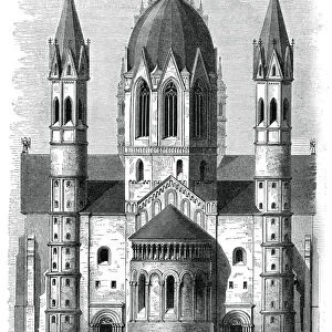 Mainz Cathedral, Rhine, Germany, 12th and 13th century, (1870)