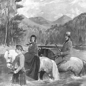 Her Majesty and the Prince Consort fording the Garry, September 25, 1844, (1901)