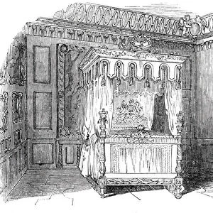 Her Majestys State Bed, Burghley, 1844. Creator: Unknown