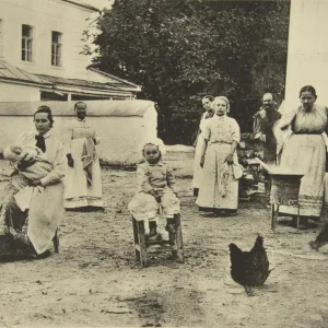 Making jam in the courtyard of Leo Tolstoys house, Yasnaya Polyana, near Tula, Russia, 1900. Artist: Sophia Tolstaya