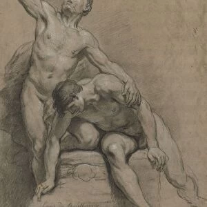 Two Male Nudes, 1710. Creator: Louis de Boullogne (French, 1654-1733)