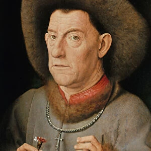 Man with pinks, c. 1510. Artist: Eyck, Jan van (1390-1441)