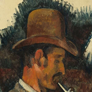 Man with Pipe, 1892 / 1896. Creator: Paul Cezanne