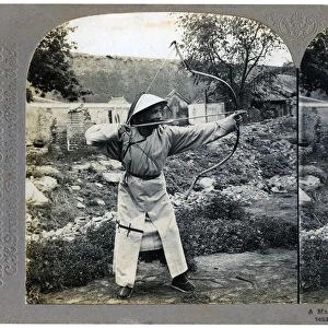 A Manchurian archer, China, 1904. Artist: CH Graves