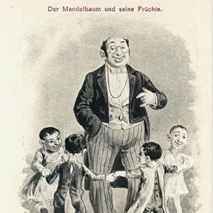 The Mandelbaum and his fruits Anti-Semitic Postcard, after 1900