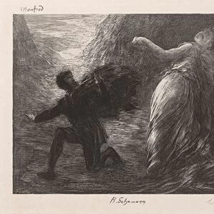 Manfred and Astarte, 1879. Creator: Henri Fantin-Latour (French, 1836-1904)