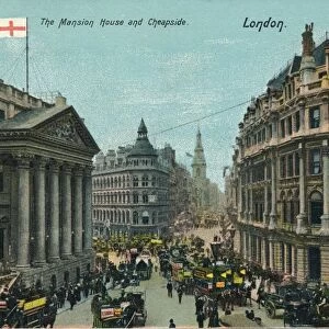 The Mansion House and Cheapside, London, c1910