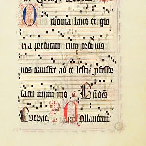 Manuscript Leaf, from an Antiphonary, German, second quarter 15th century