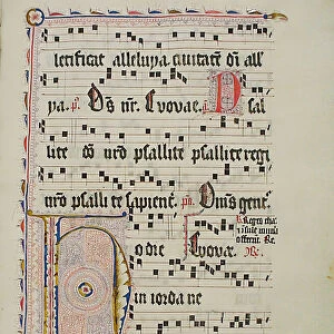 Manuscript Leaf with Initial H, from an Antiphonary, German, second quarter 15th century