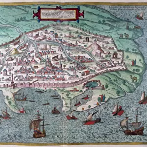 Map of Alexandria, Egypt, 17th century
