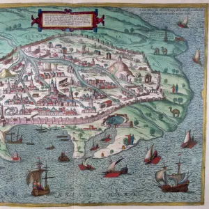 Map of Alexandria, Egypt, 17th century