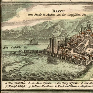 Map of Baku, 1762